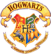 Das Wappen von Hogwarts - Klickt auf das passende Symbol um direkt zu Eurem Haus zu gelangen